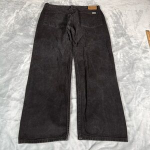 Vintage Ralph Lauren Easy Fit Jeans Mens 38x30 (Fits 36x29) Baggy Faded Black